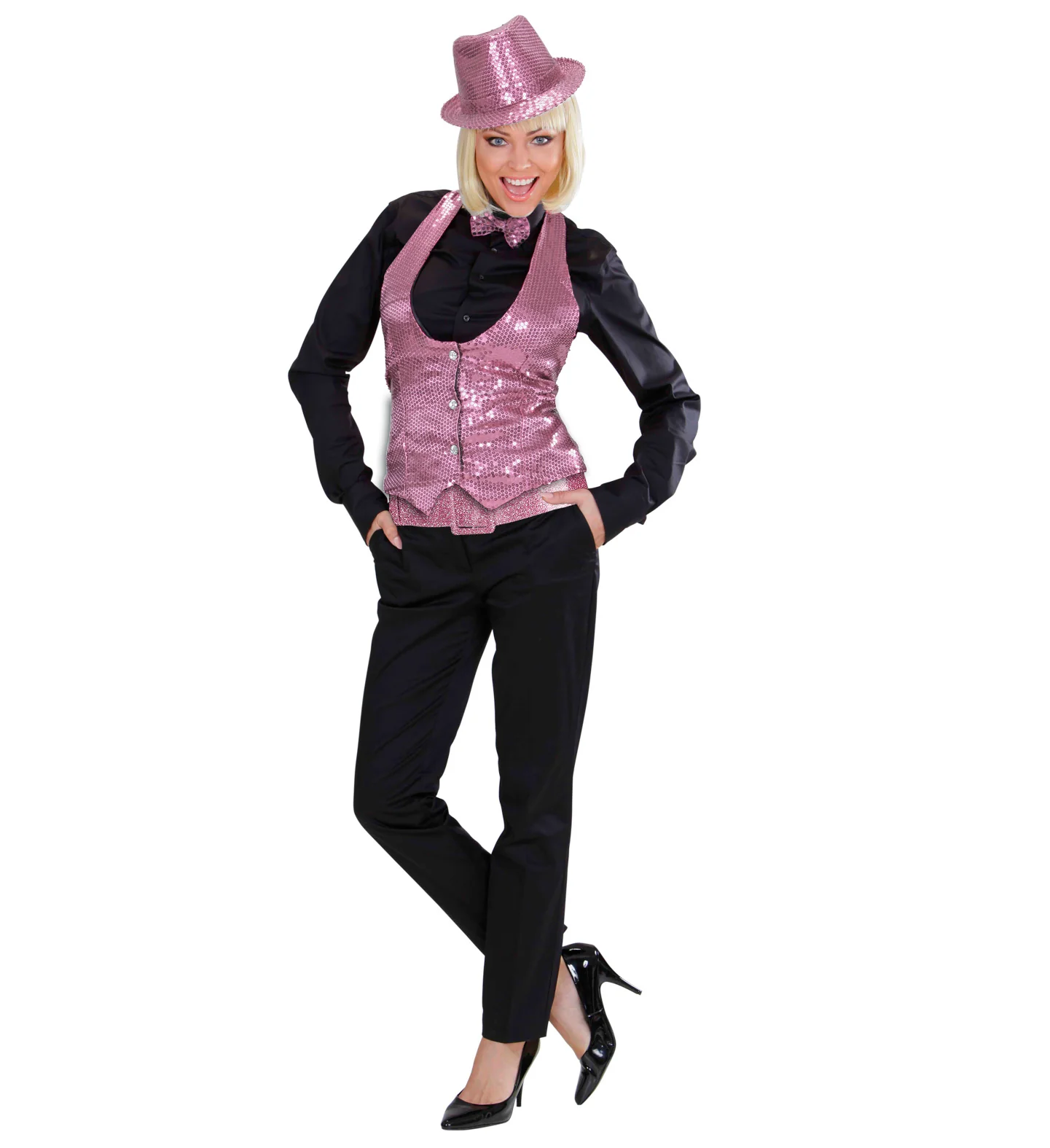 Roze showriem met glitters - Image 4
