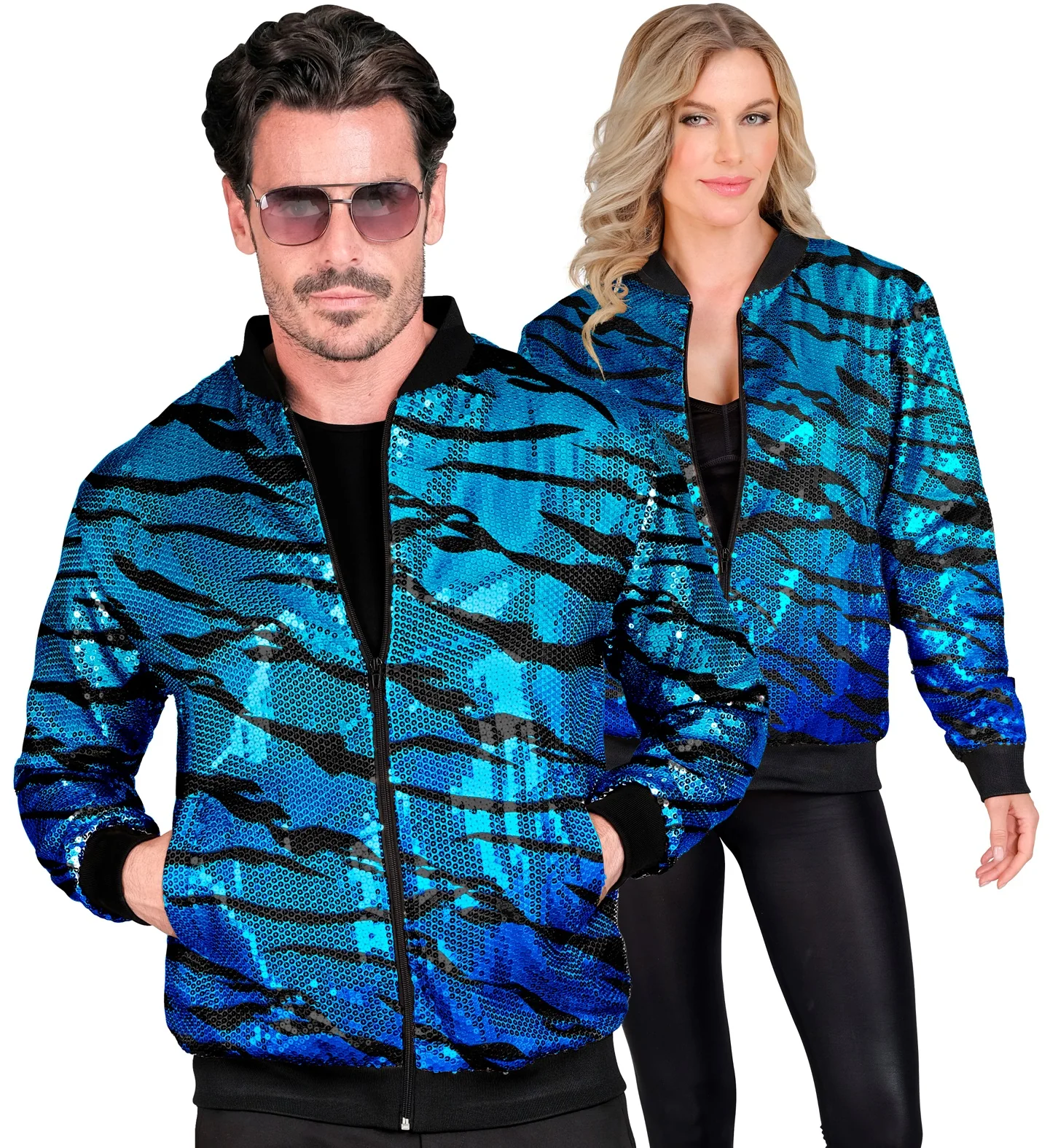 Bomberjack ocean blauw