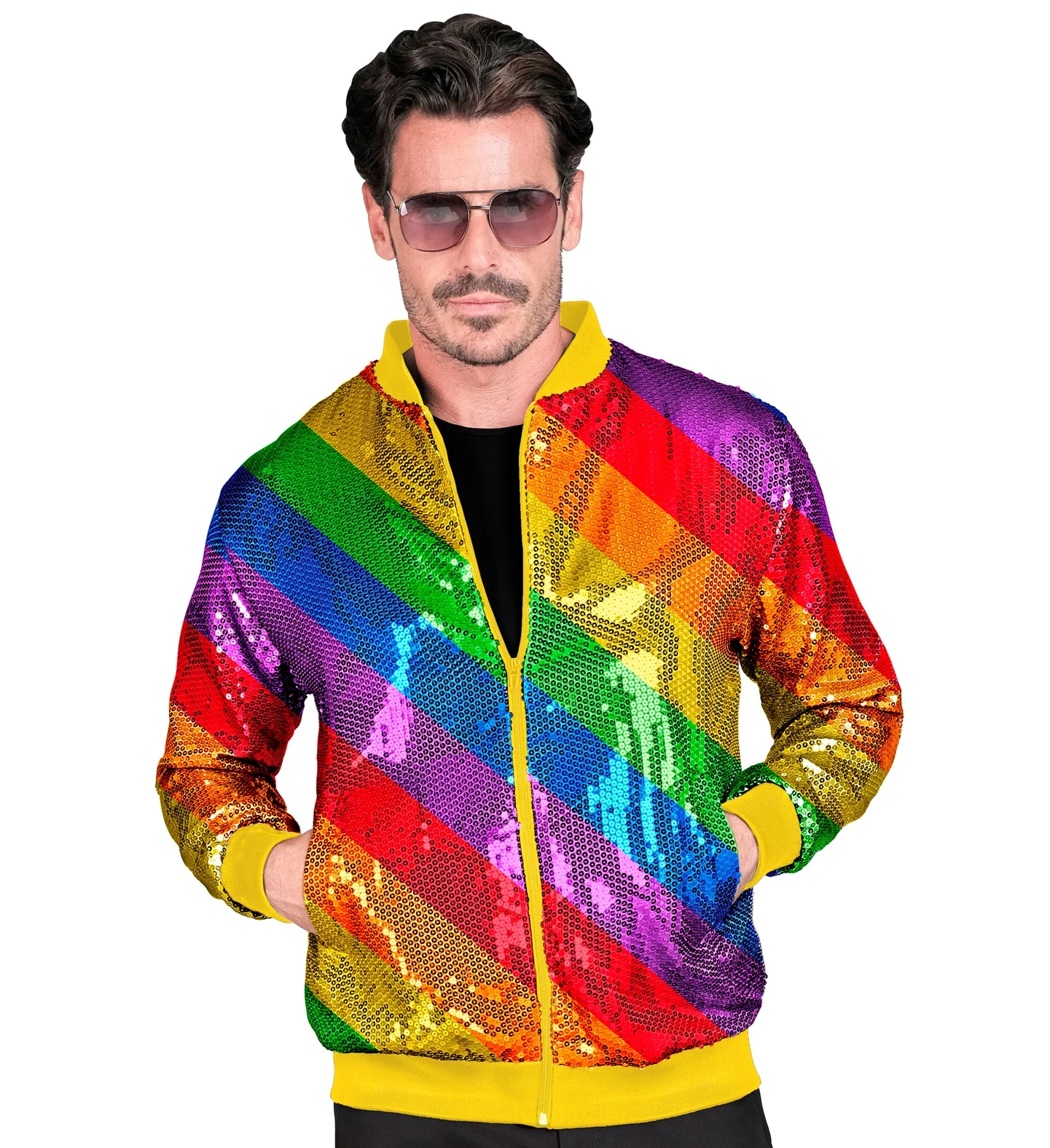 Bomberjas pailletten regenboog - Image 2