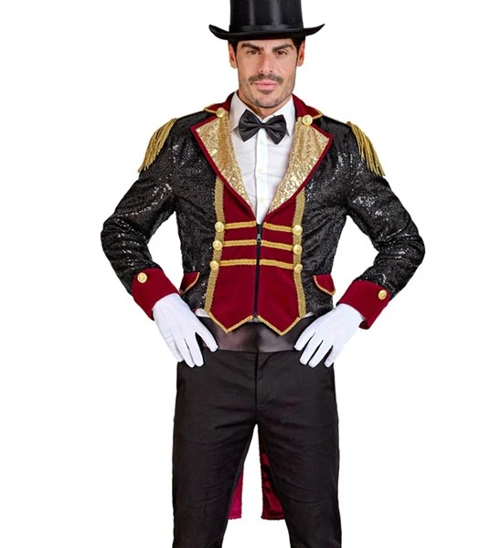 Pailletten slipjas circus dompteur Heren