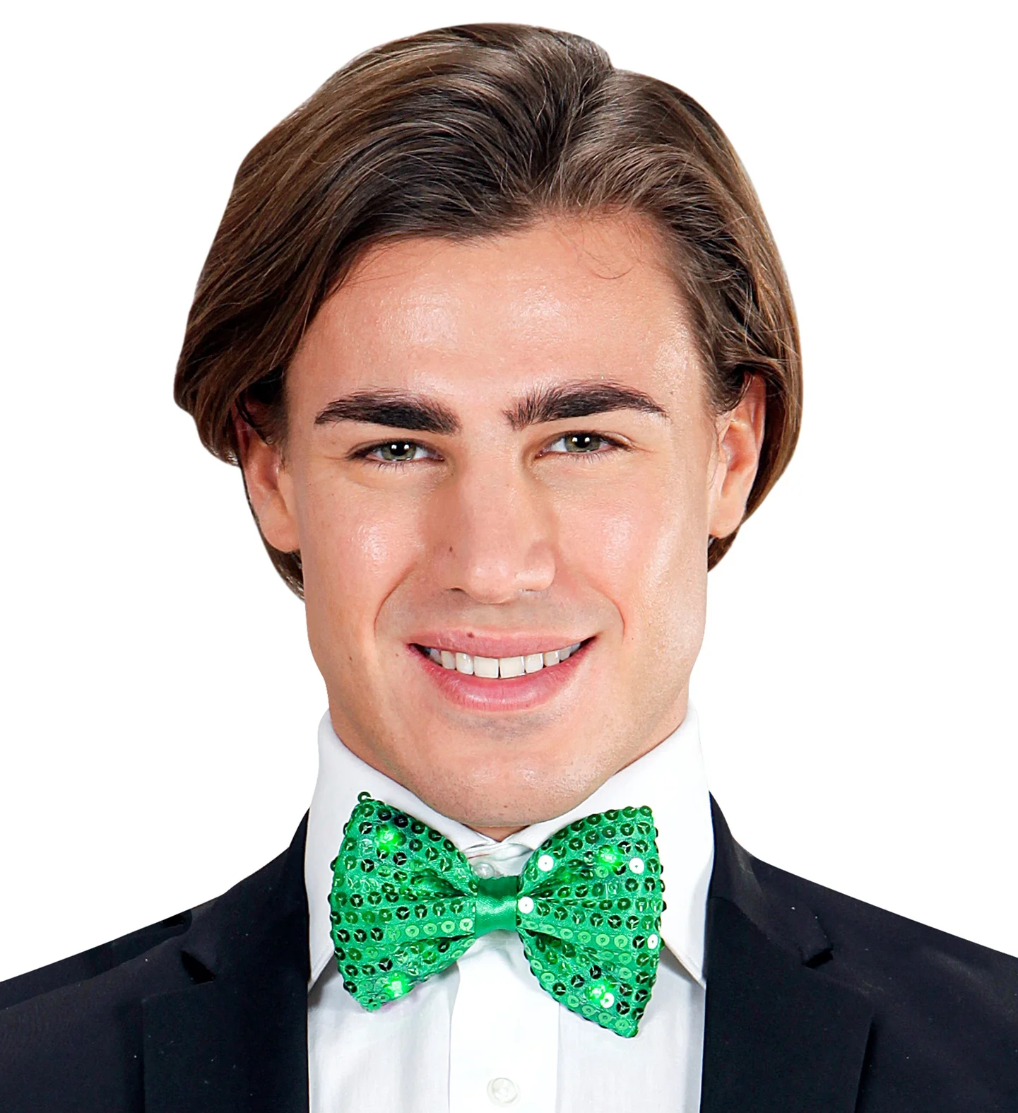 Pailletten strikje met licht kleur groen - Image 2