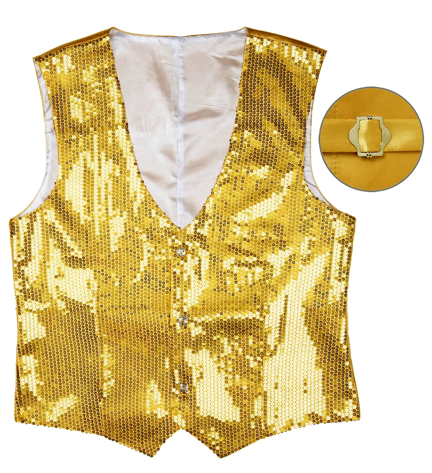 Pailletten vest man goud - Image 4