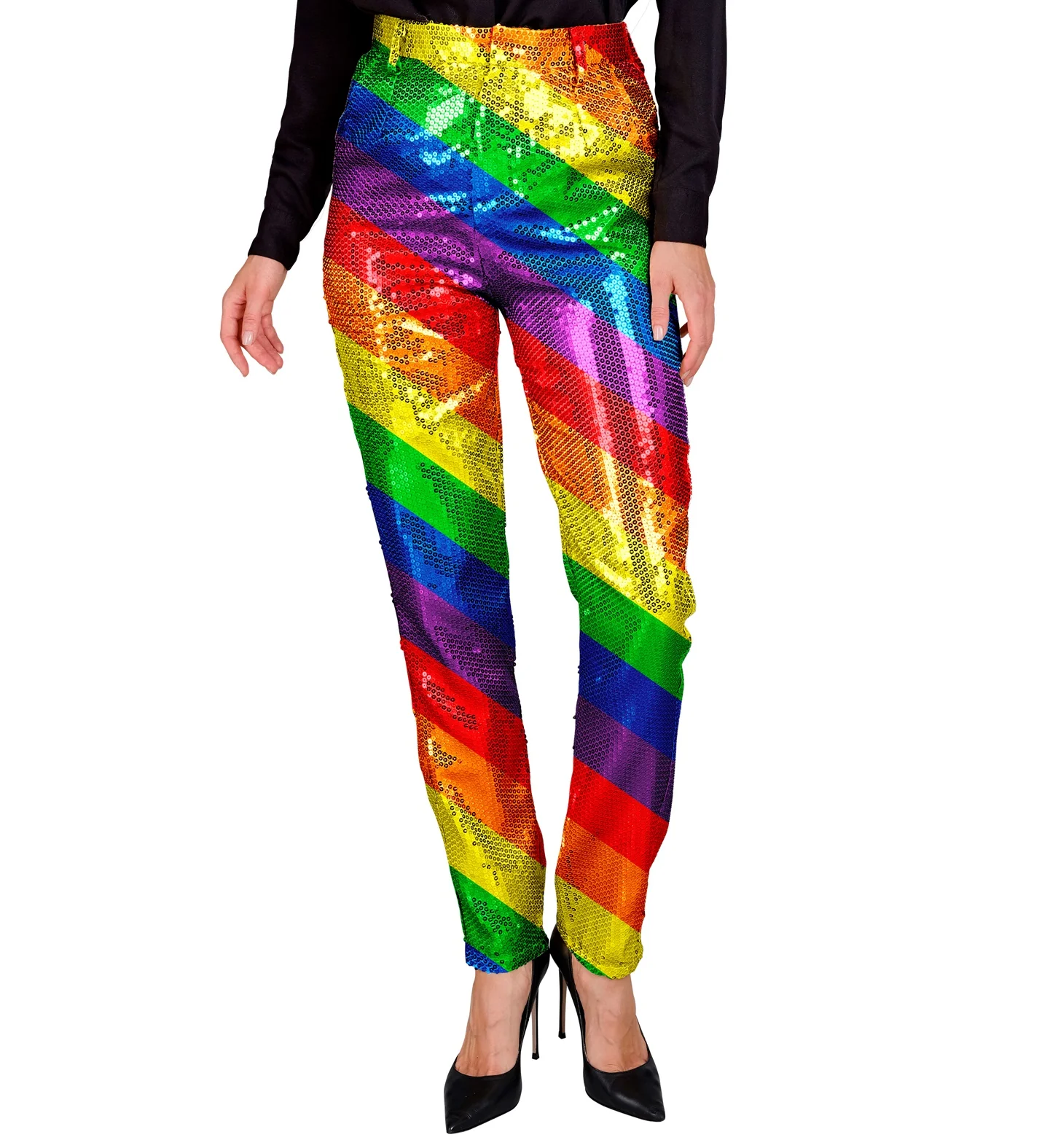 Paillettenbroek Mara regenboog
