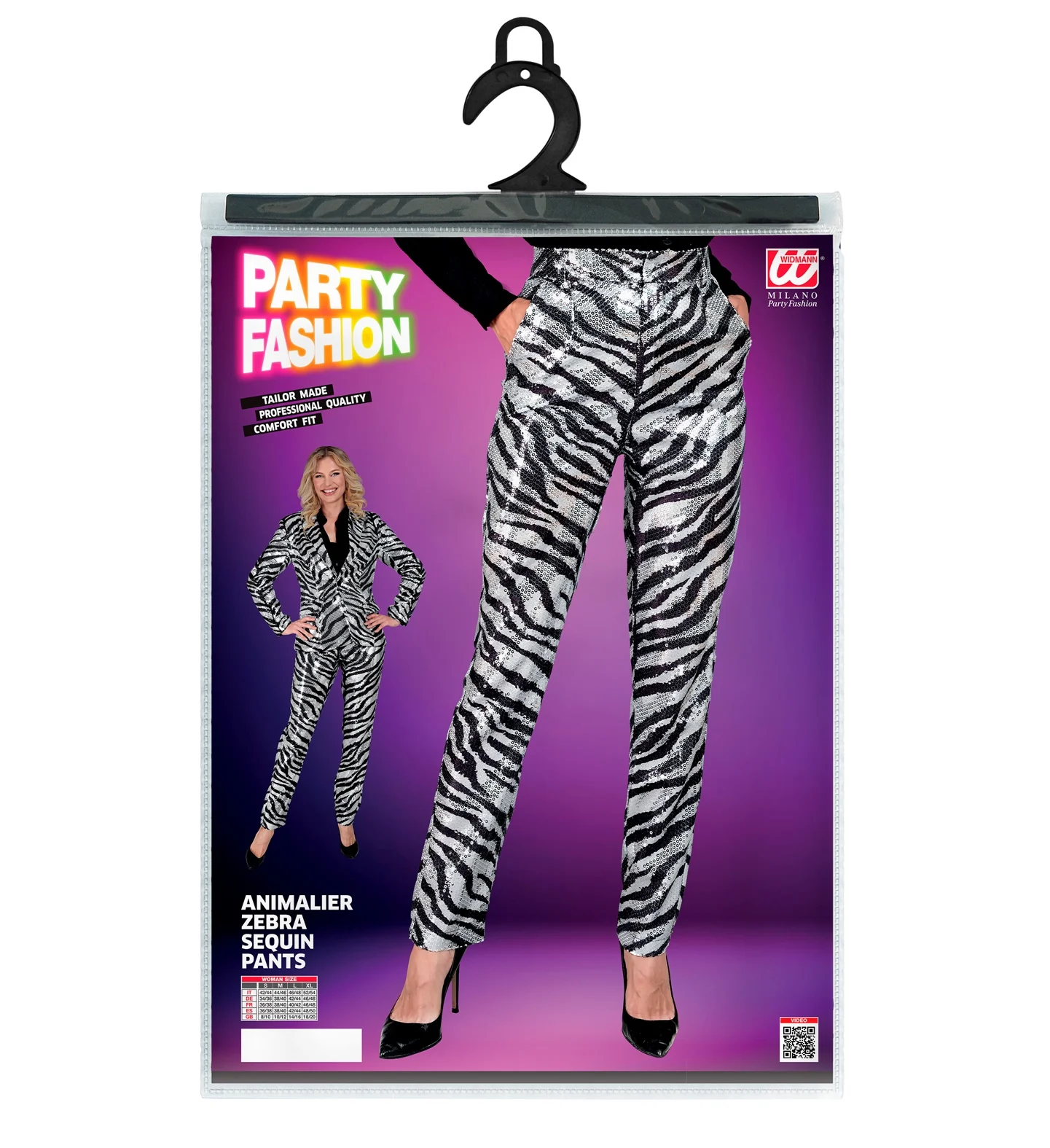 Paillettenbroek Mara zebra silver - Image 3