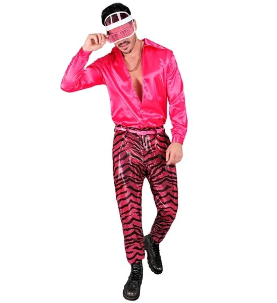 Paillettenbroek heren tijger roze - Image 3