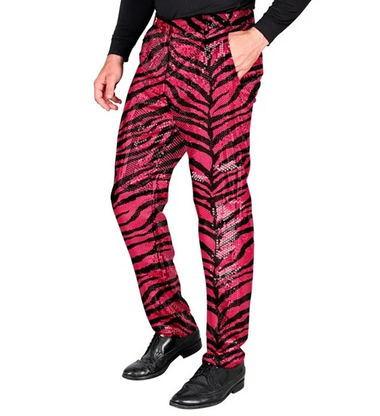 Paillettenbroek heren tijger roze - Image 4