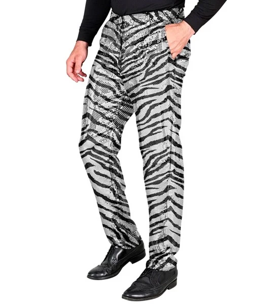 Paillettenbroek heren zebra - Image 4