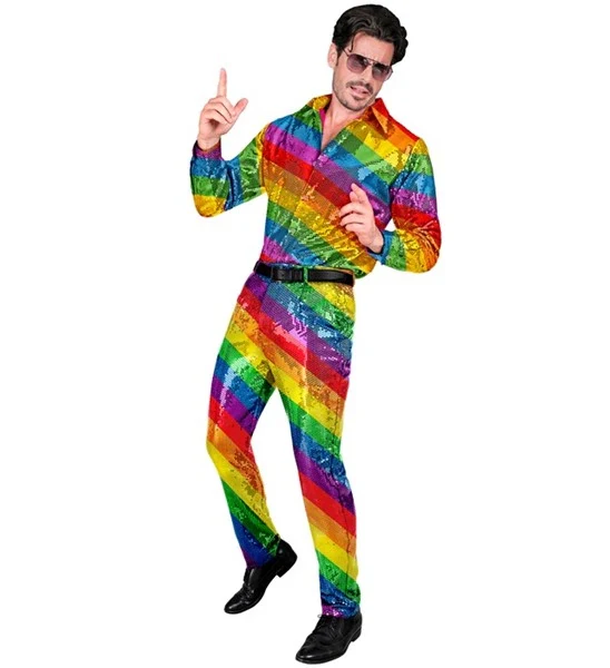 Paillettenbroek regenboog kostuum Daan - Image 2
