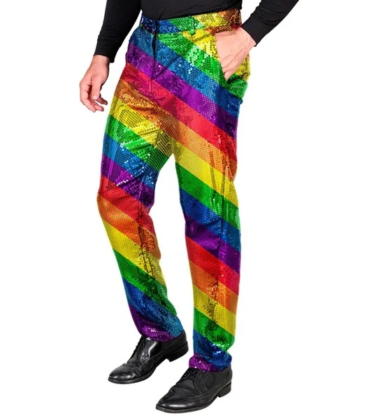 Paillettenbroek regenboog kostuum Daan - Image 3