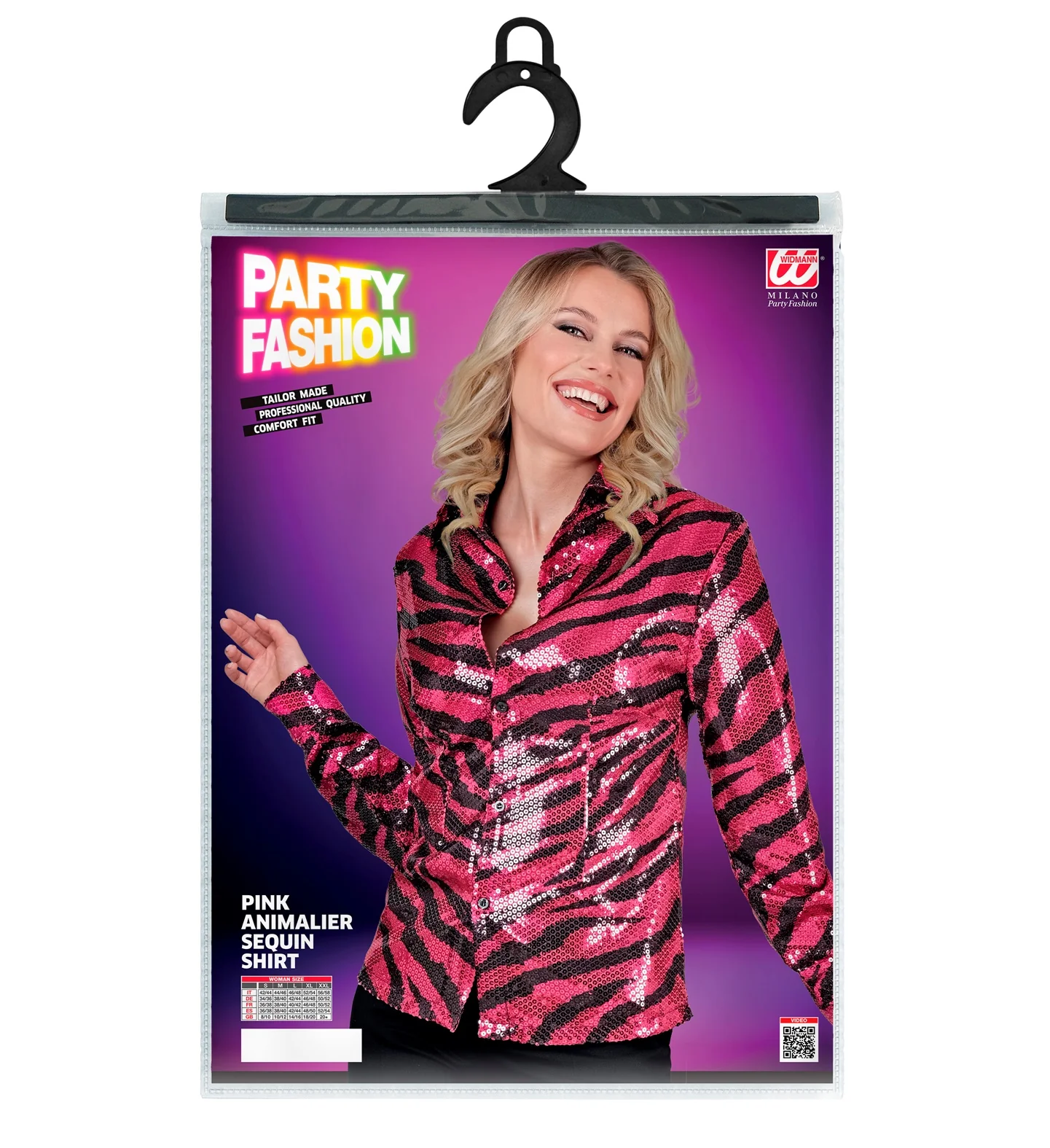 Paillettenshirt dames zebra pink - Image 4