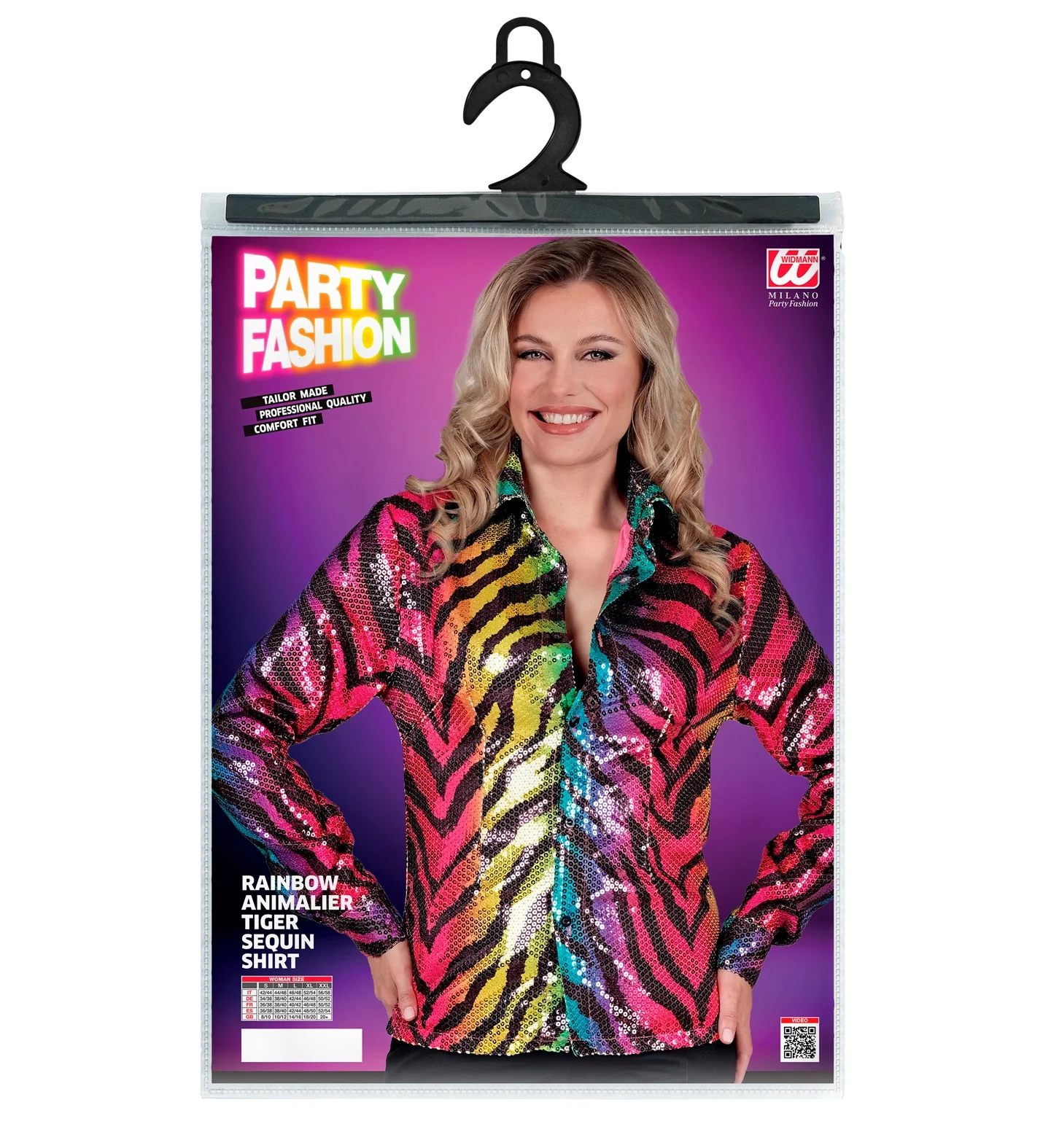 Paillettenshirt dames regenboog tijger - Image 4