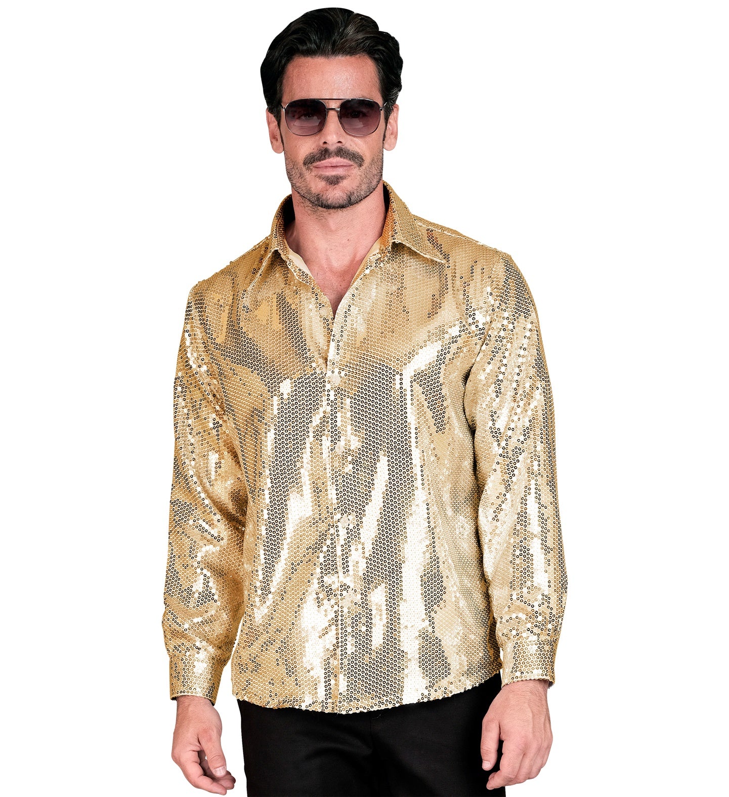 Paillettenshirt heren Ard goud