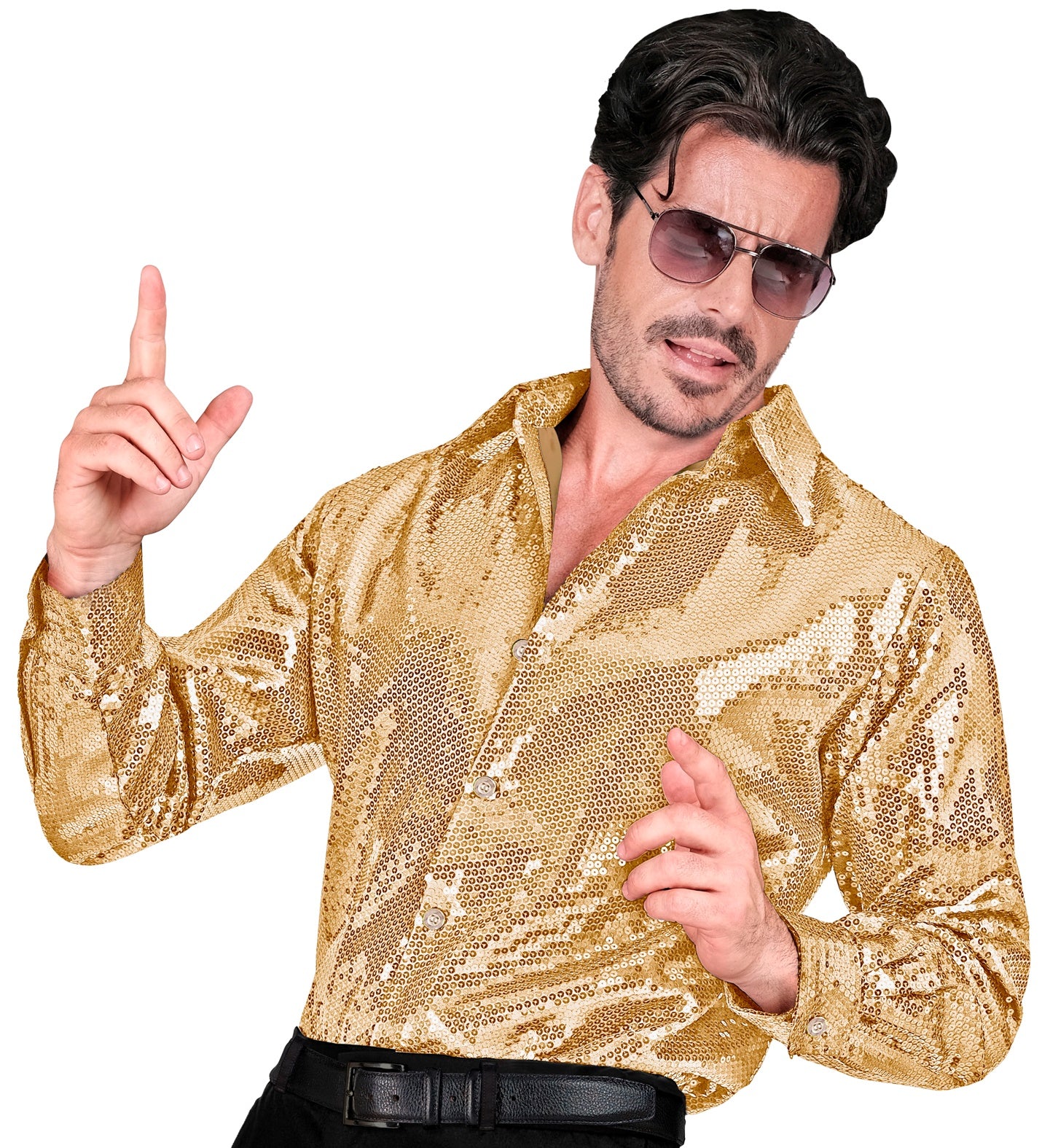 Paillettenshirt heren Ard goud - Image 2