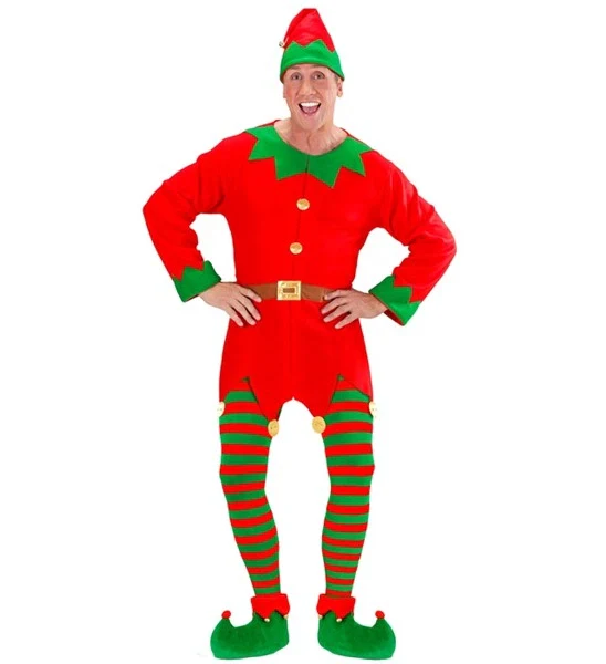 Panty gestreept groen / rood Elf - Image 2