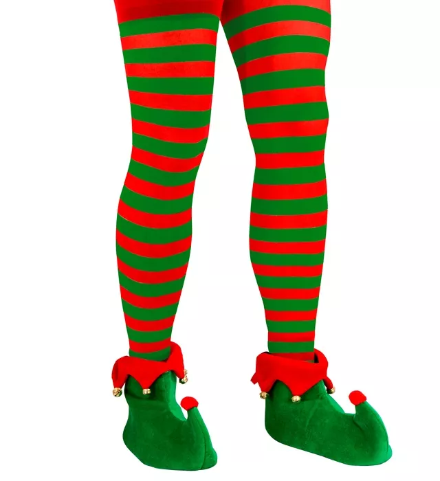 Panty gestreept groen / rood Elf - Image 3