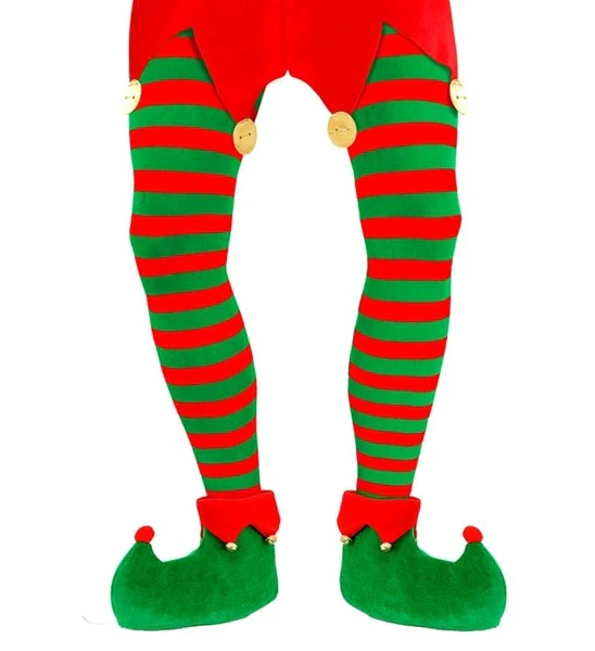 Panty gestreept groen / rood Elf - Image 4