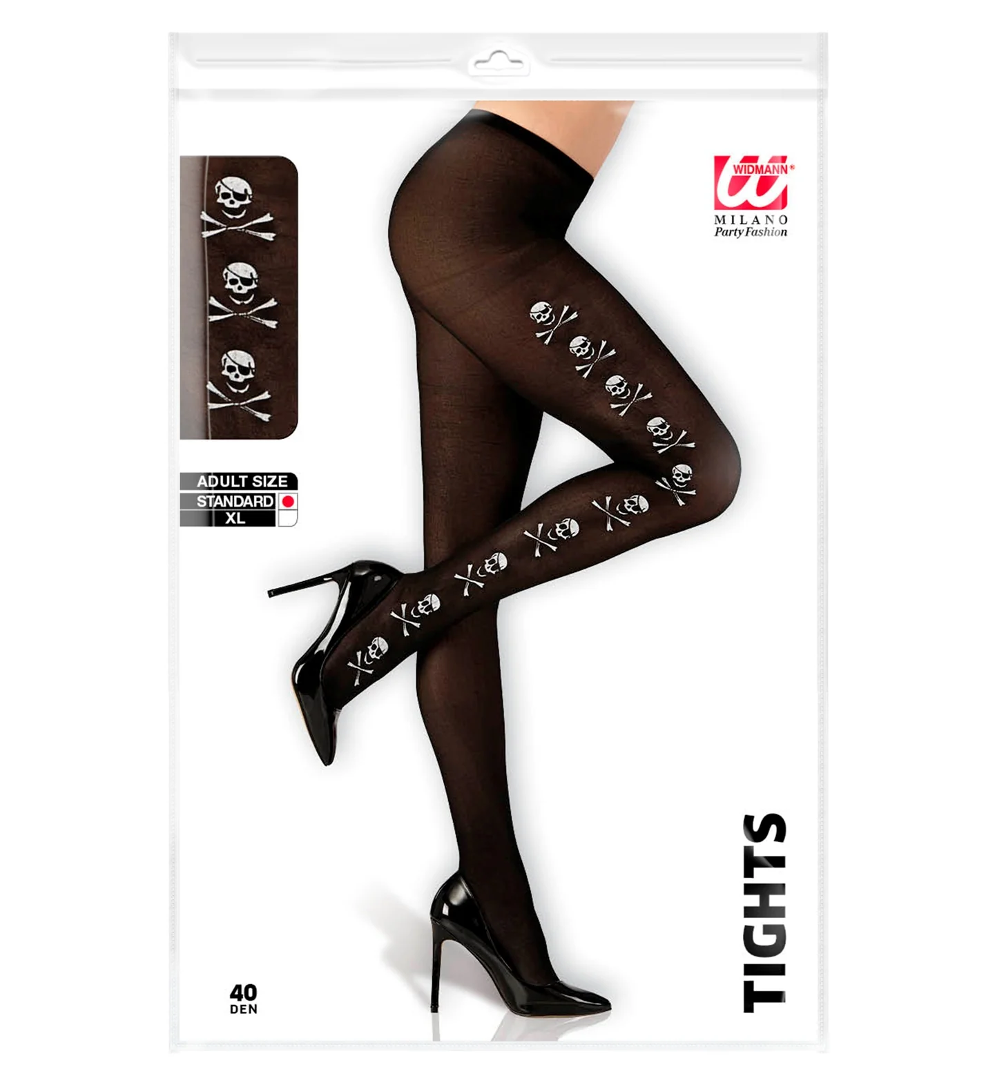 panty zwart met skelet en botten - Image 3