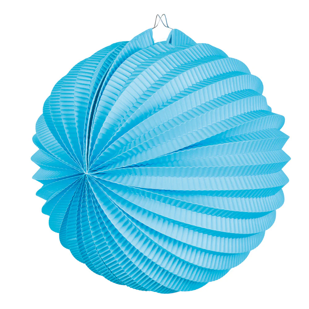 Papieren ballonlampion blauw