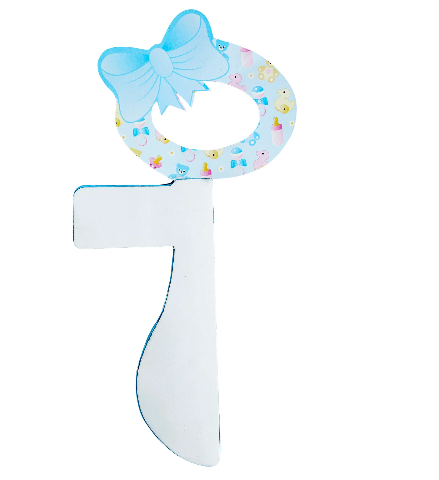Papieren blauwe fopspeen voor Baby shower - Image 2
