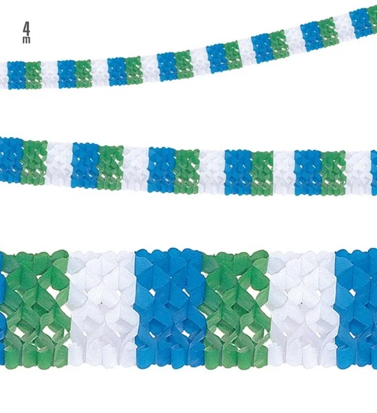 Papieren slinger 3 kleuren 4mtr - Image 2