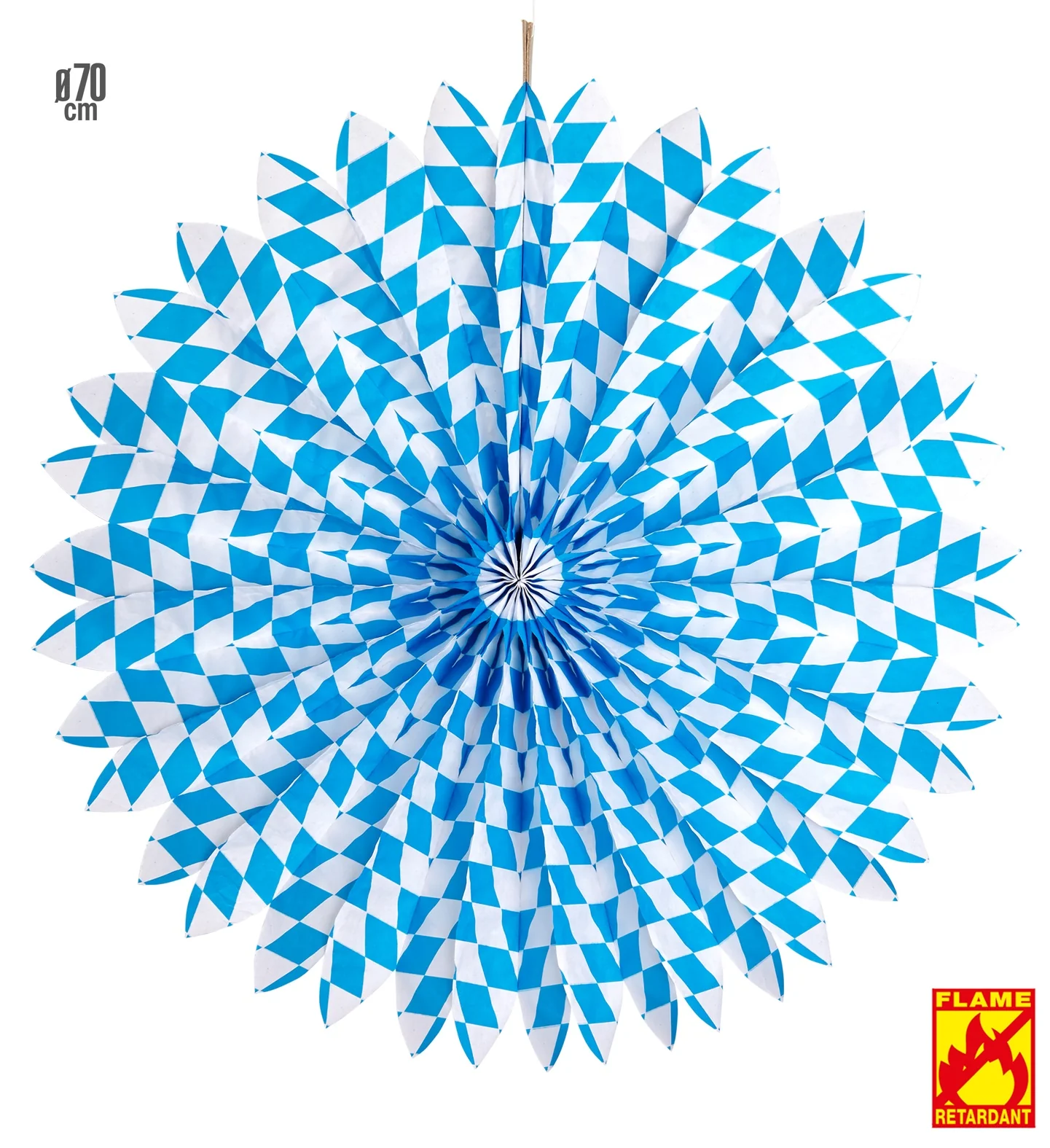 Papieren Waaier Wit/Blauw Bv - Image 2