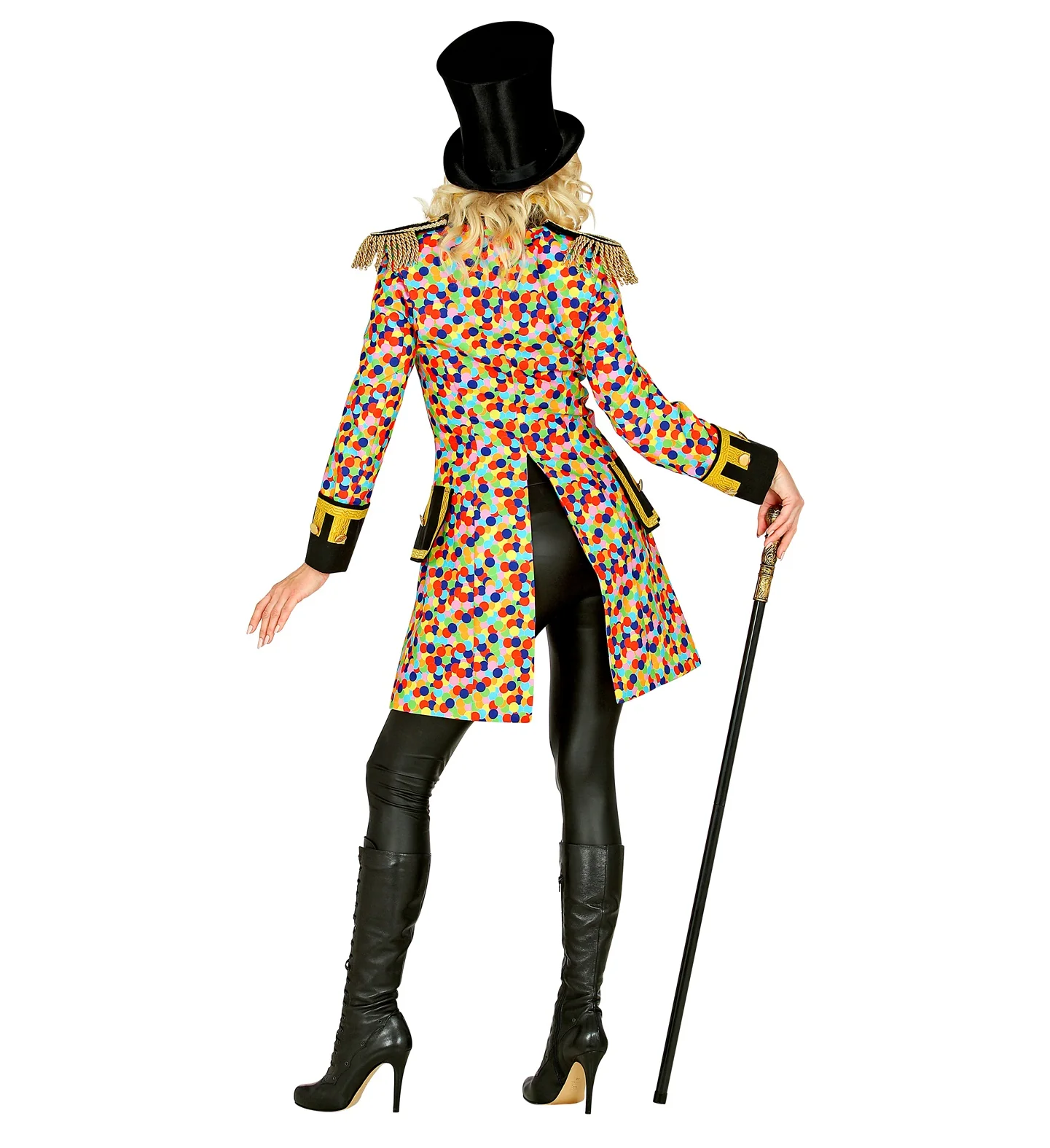 Slipjas Clown carnaval meerkleurig dames - Image 3