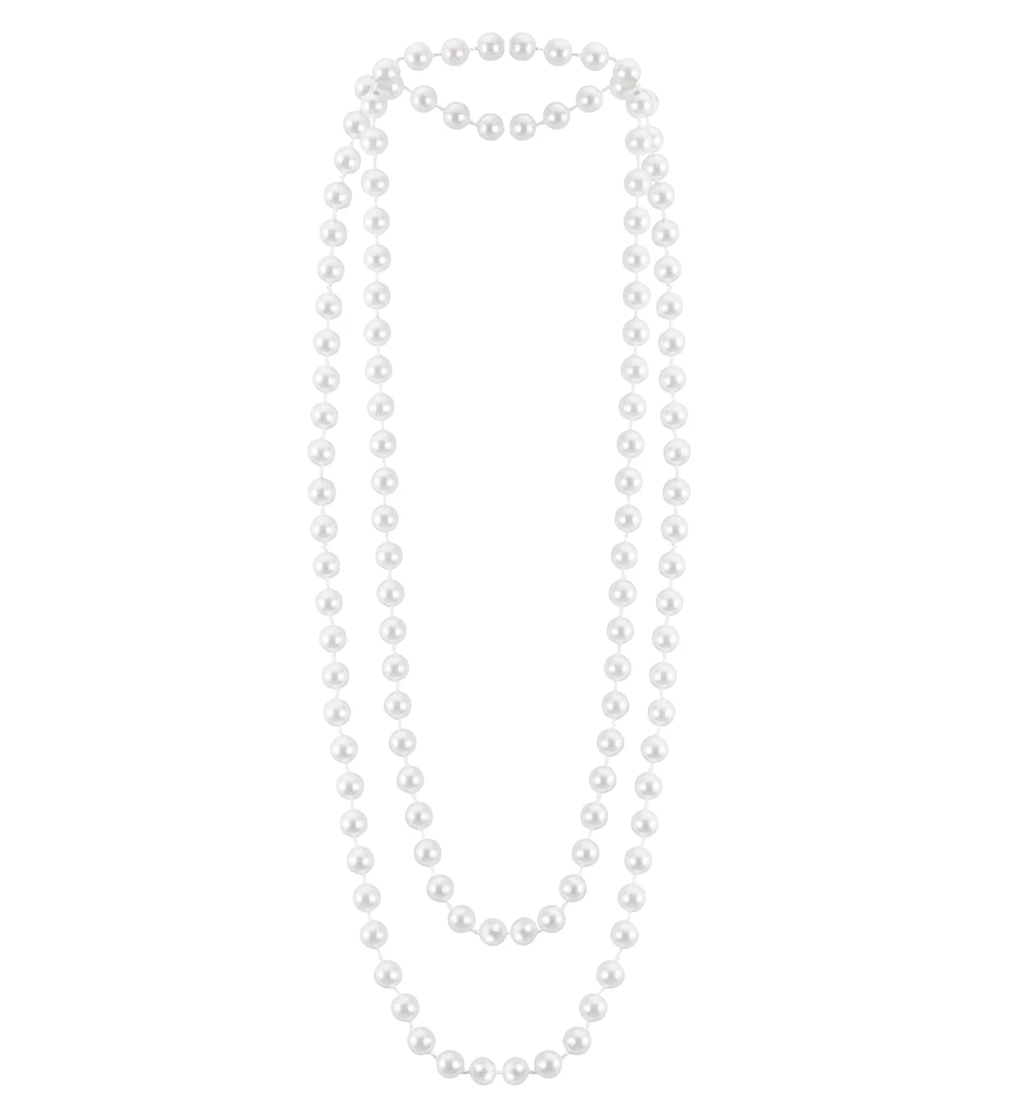Nep parelketting wit 160cm