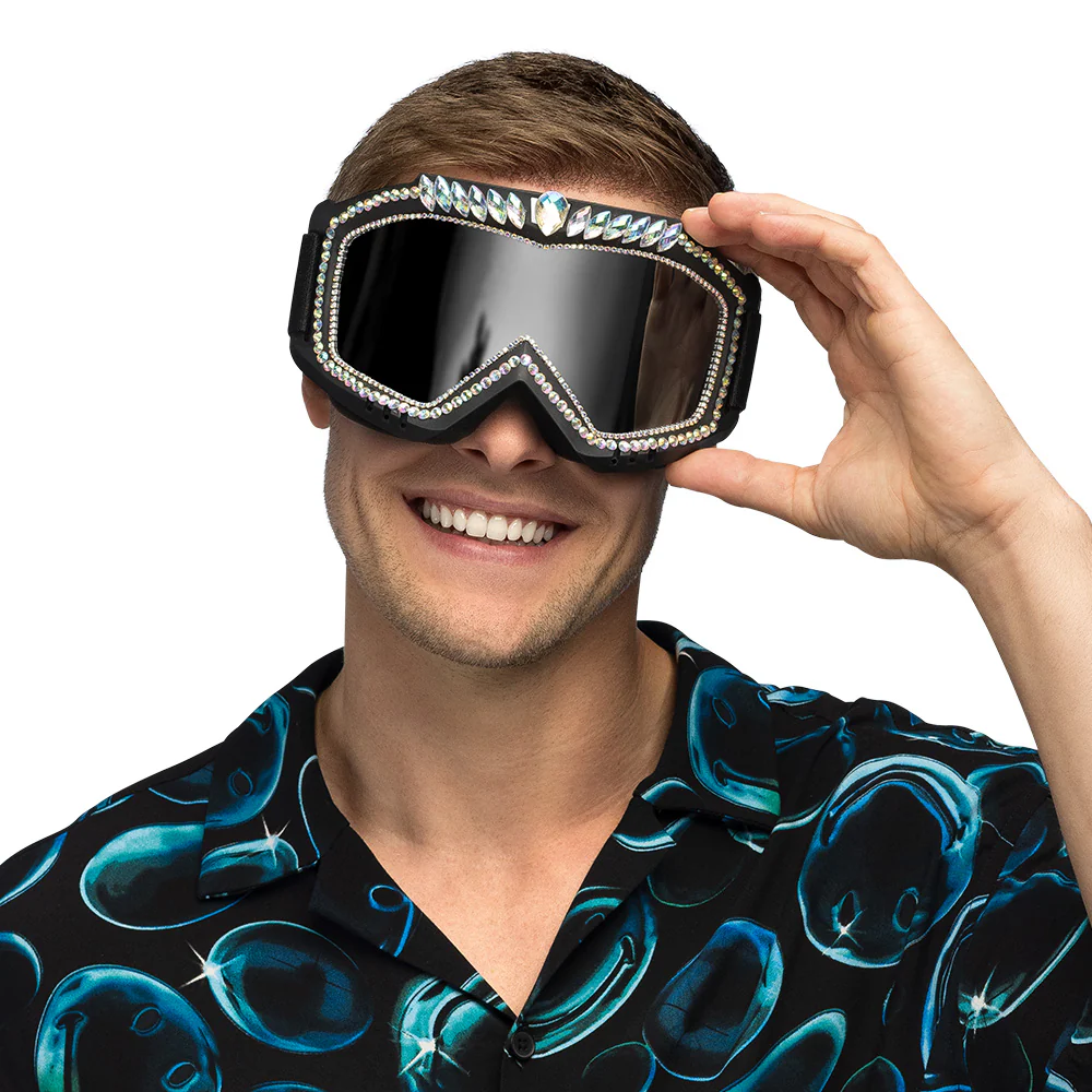 Skibril zwart Galaxy met diamantjes - Image 3