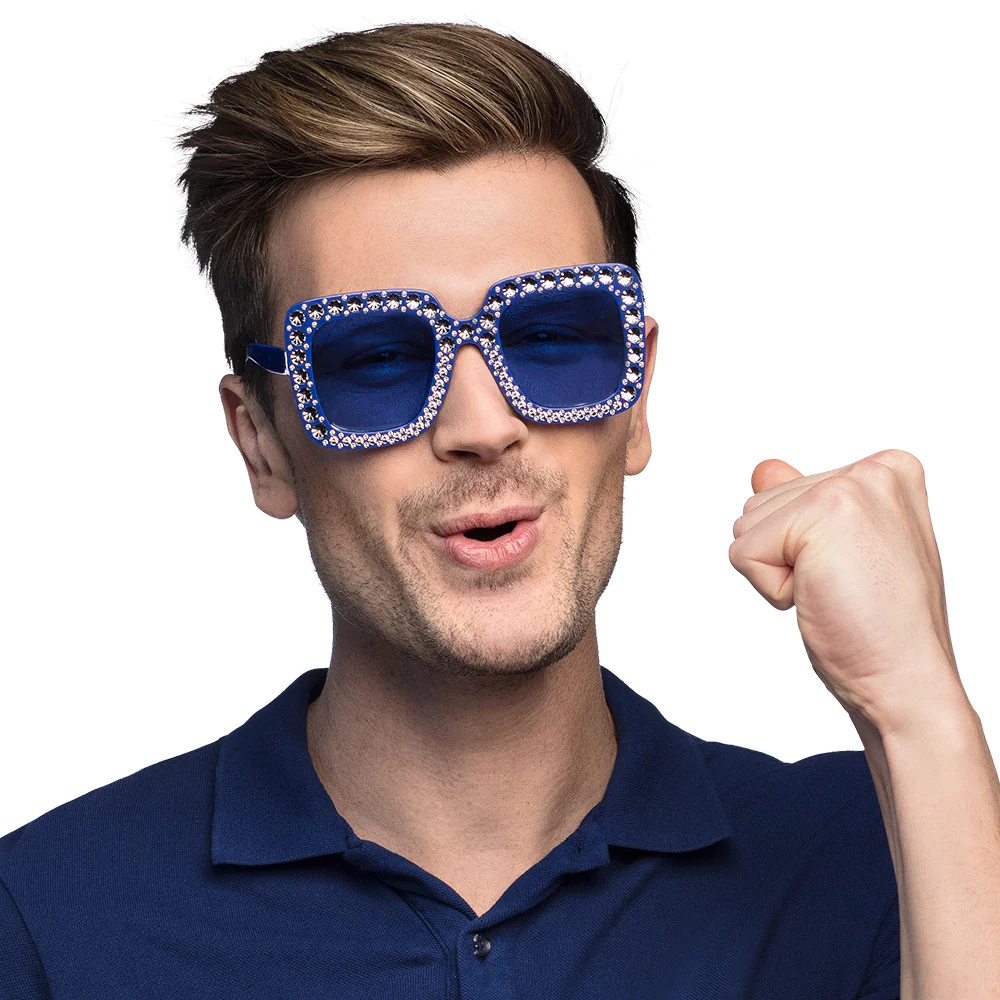 Bril Bling bling blauw - Image 3