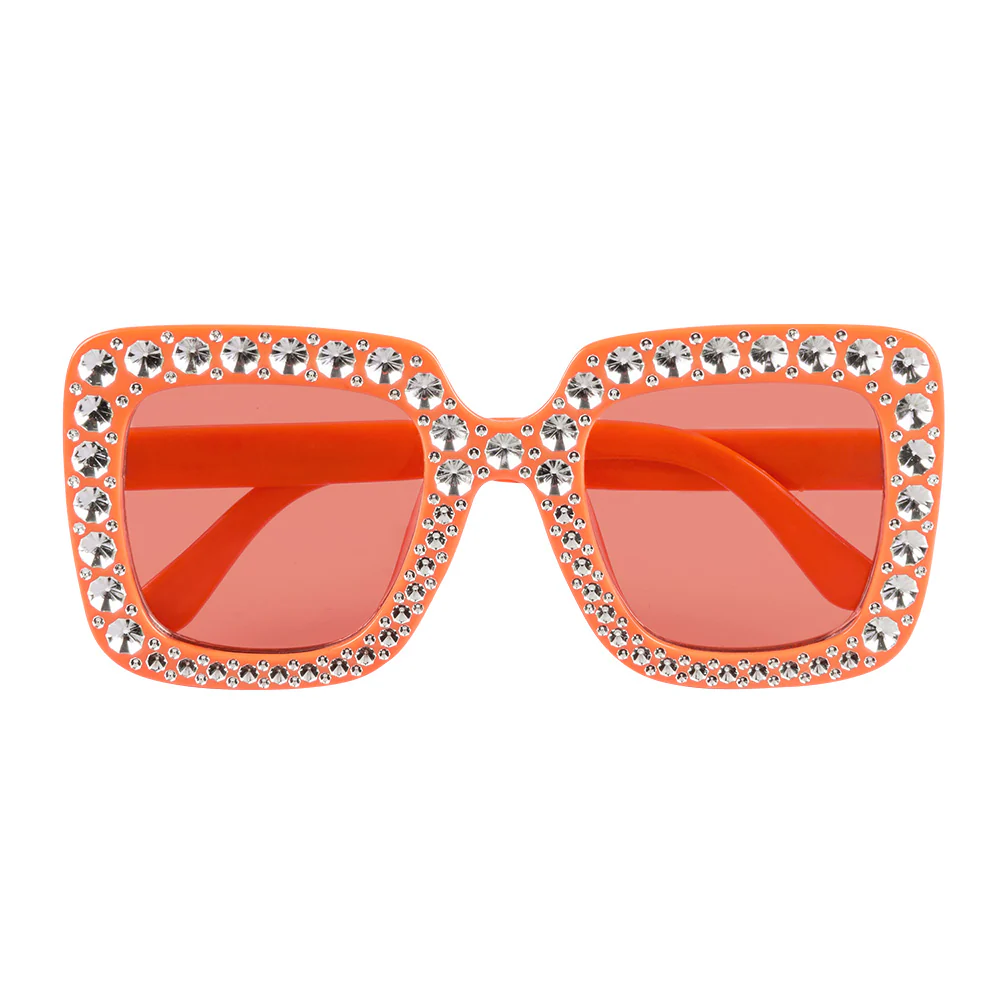 Bril Bling bling oranje