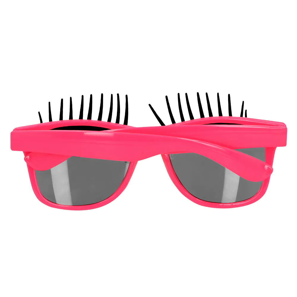 Partybril Bliss roze met wimpers - Image 4