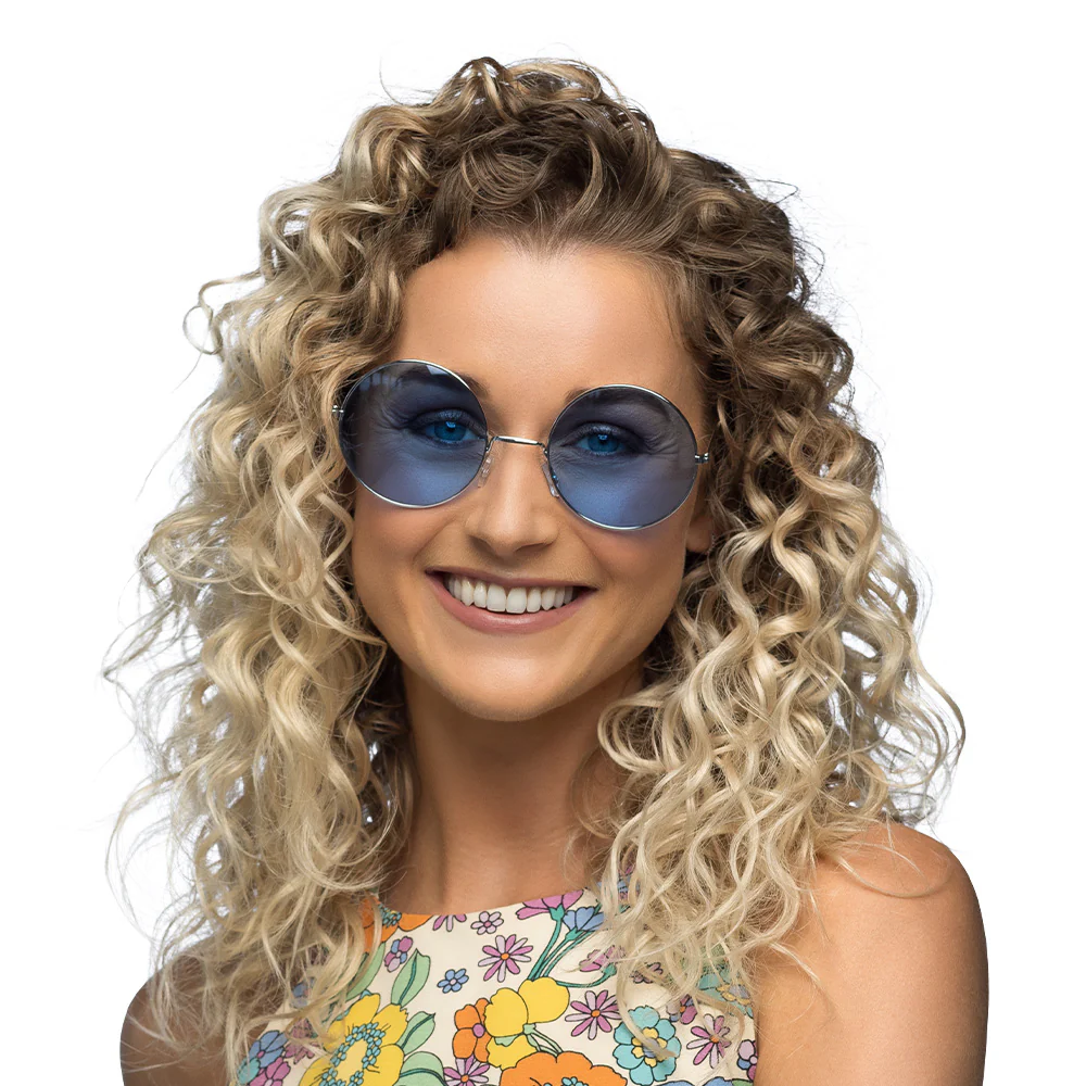 Hippie bril XL blauw - Image 2