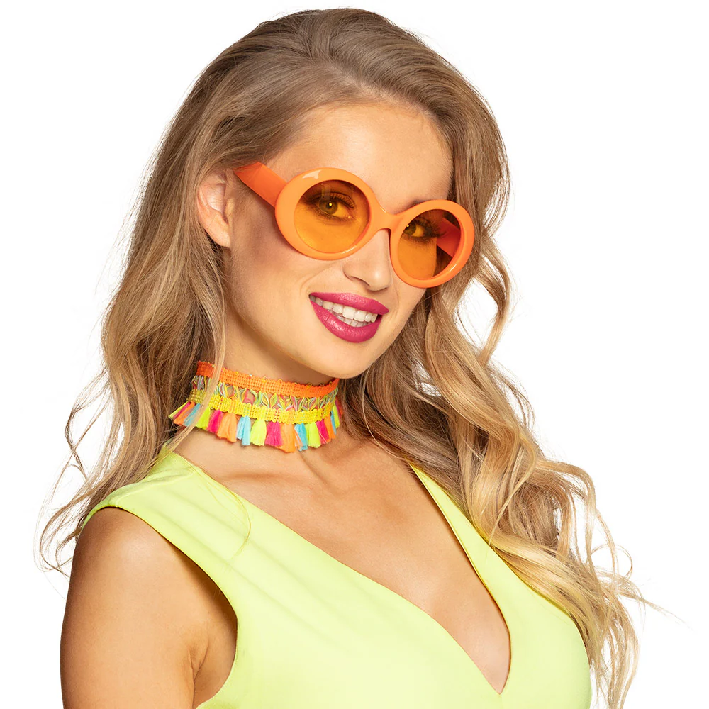 Oranje bril disco Jackie neon - Image 3