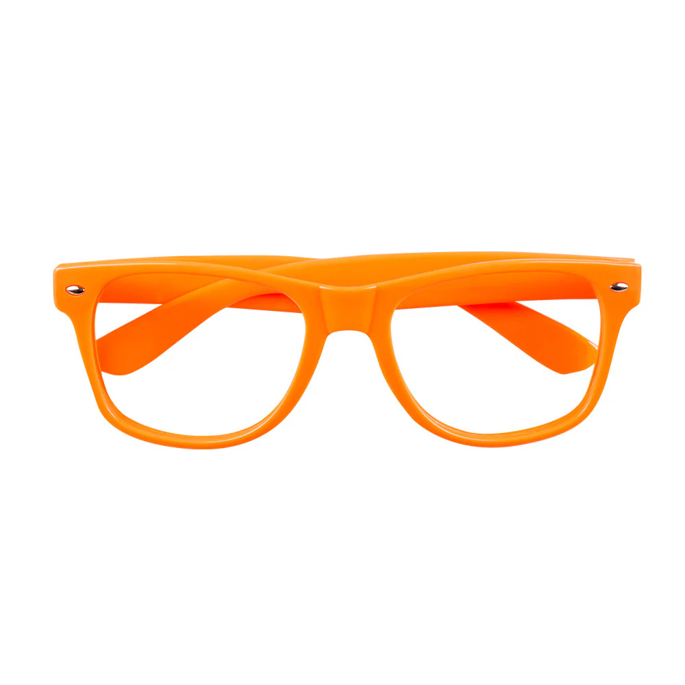 Karakterbril neon oranje festival