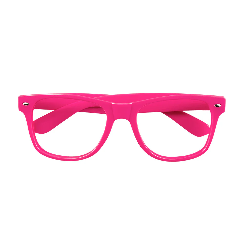 Karakterbril neon roze festival