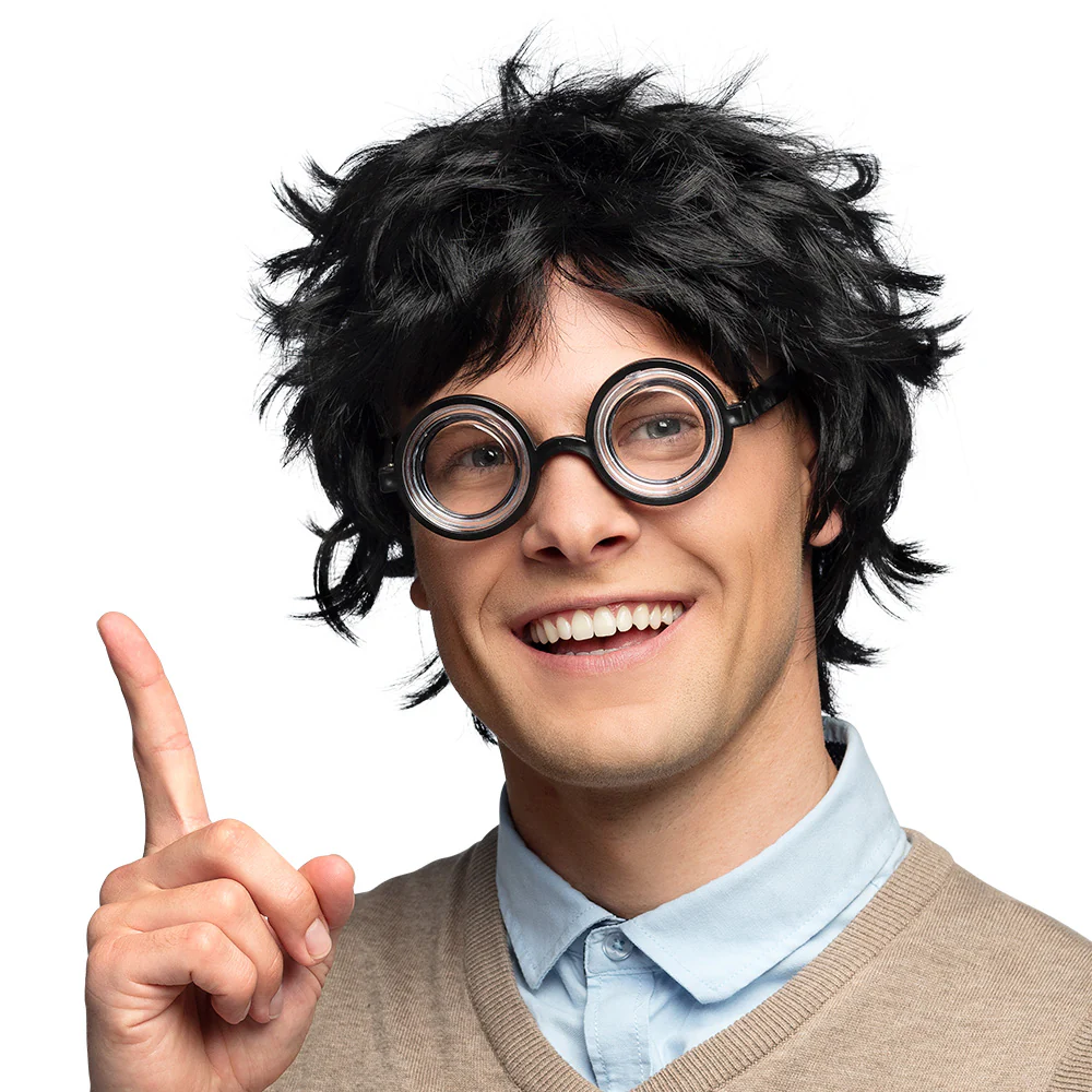 Nerd bril professor jampot glazen - Image 2