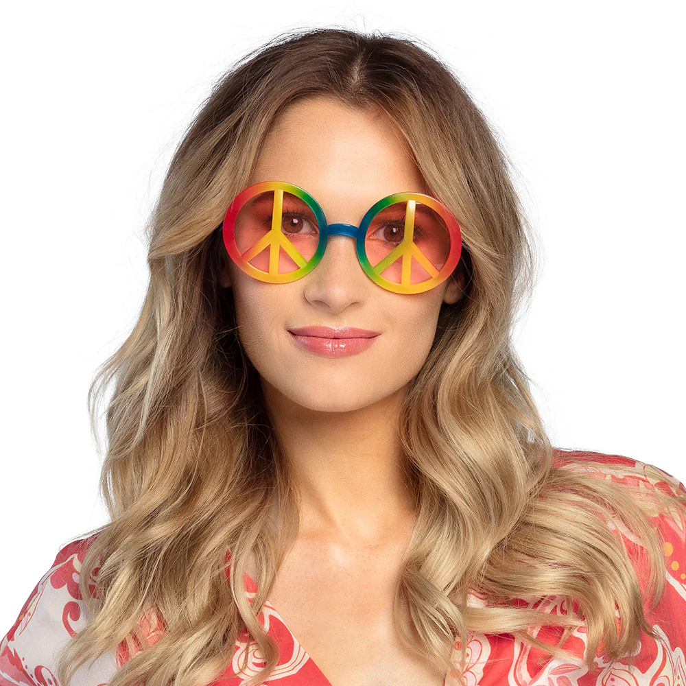 Hippie bril Peace multikleuren - Image 2