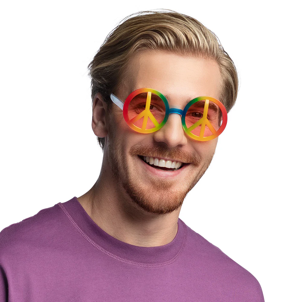 Hippie bril Peace multikleuren - Image 3