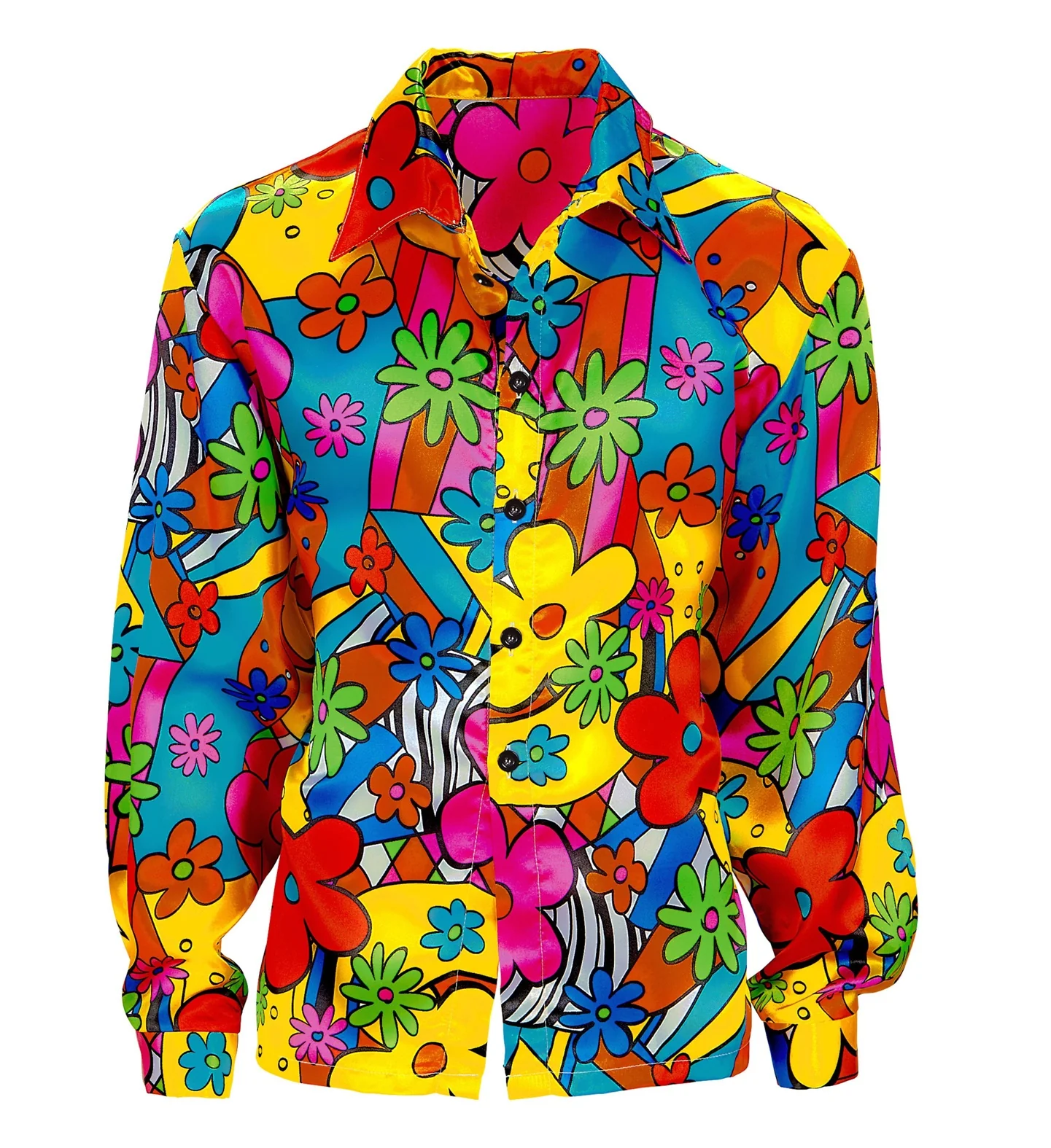 Hippie blouse bloemen heren - Image 5
