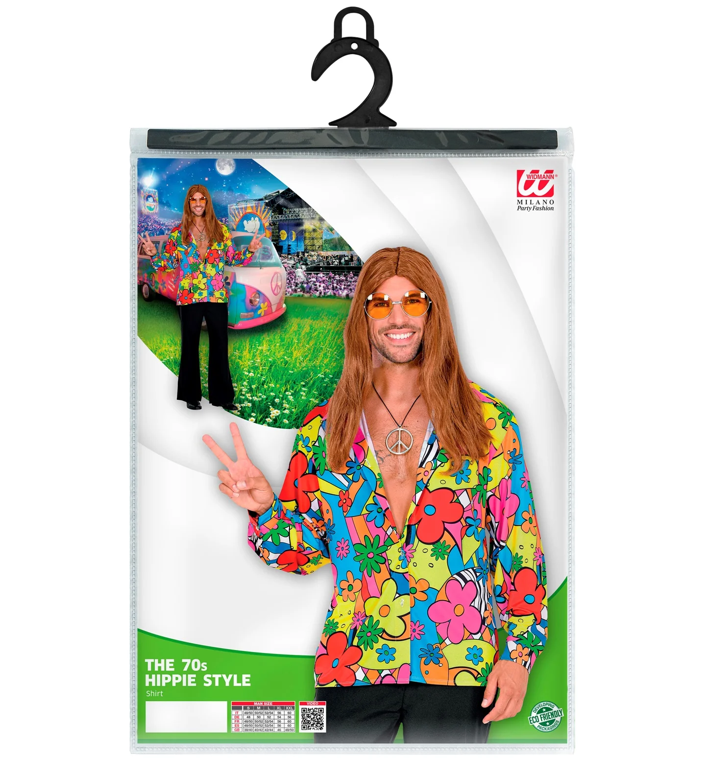 Hippie blouse bloemen heren - Image 6