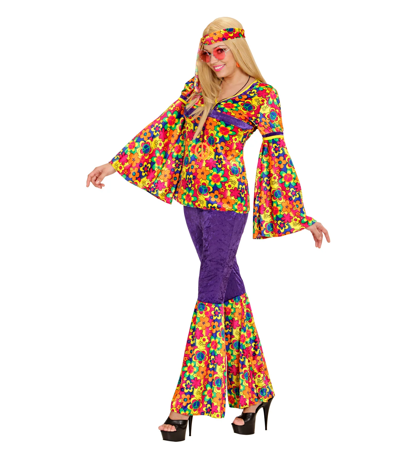 Hippie pak bloemen motief dames - Image 2