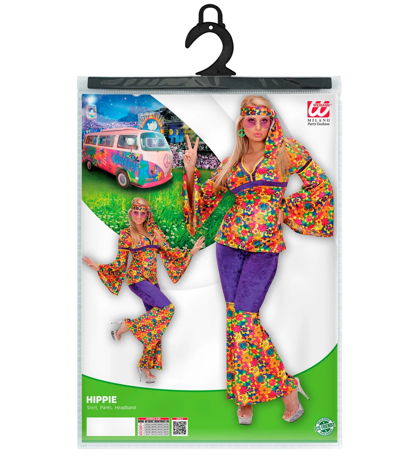 Hippie pak bloemen motief dames - Image 4