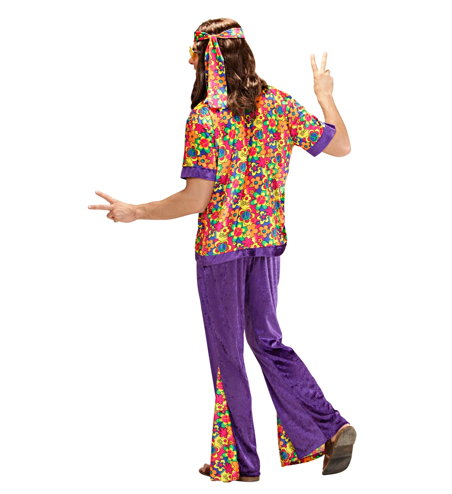 Hippie pak bloemen motief man - Image 3