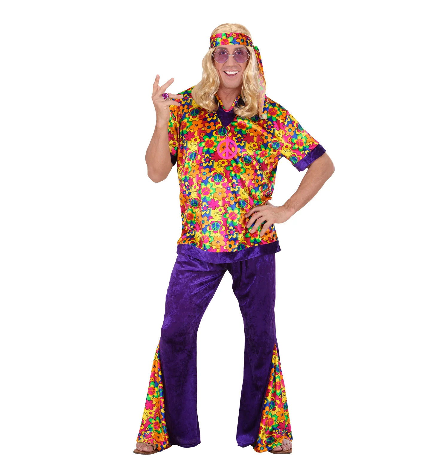Hippie pak bloemen motief man - Image 4
