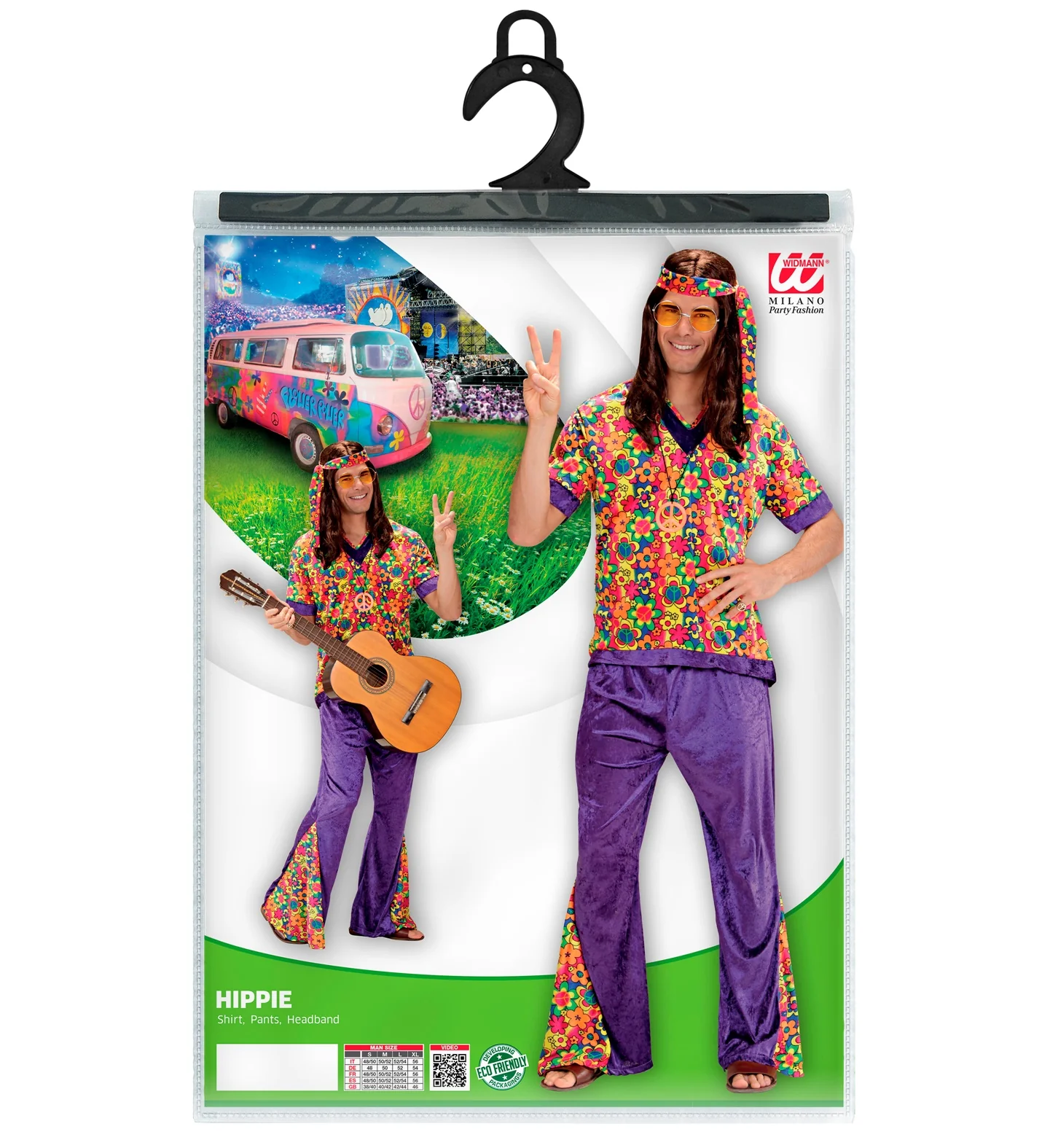 Hippie pak bloemen motief man - Image 5