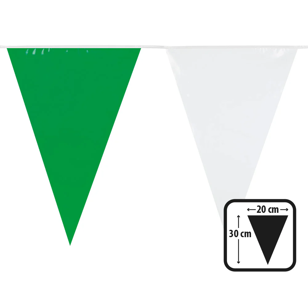 PE vlaggenlijn wit/groen - Image 2