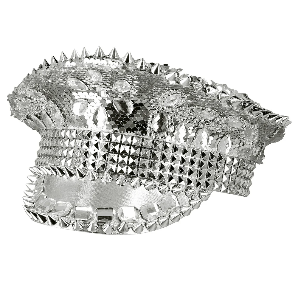 Zilveren pet met studs Glam Festival