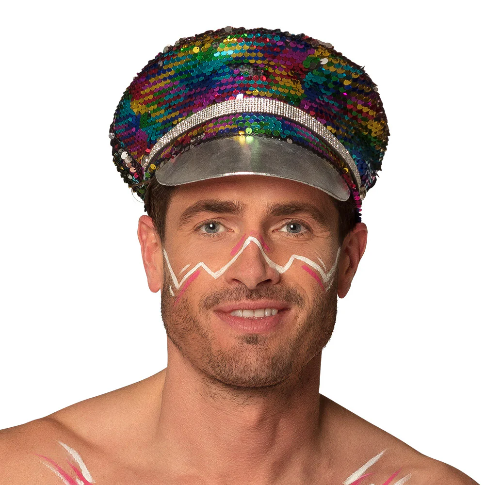 Regenboog pet met glitters - Image 4