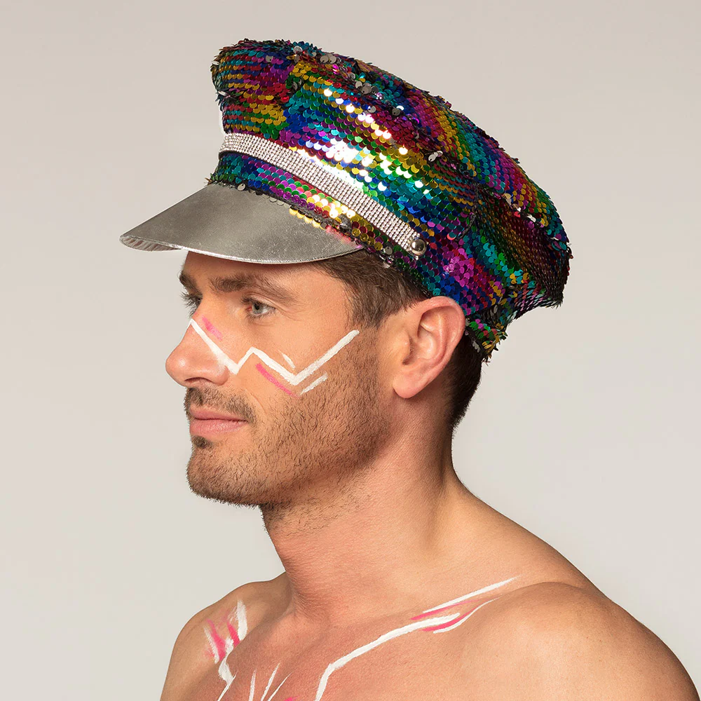 Regenboog pet met glitters - Image 5