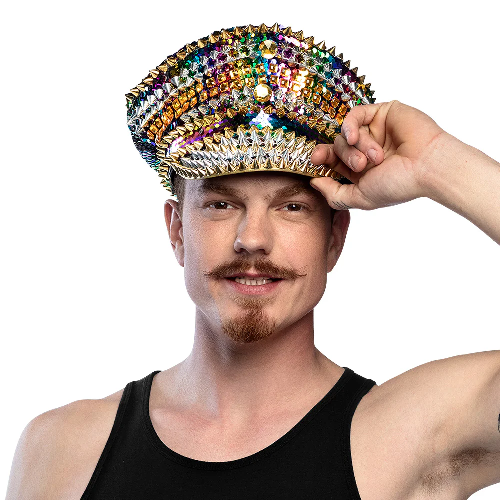 Regenboog pet Pride met studs - Image 3